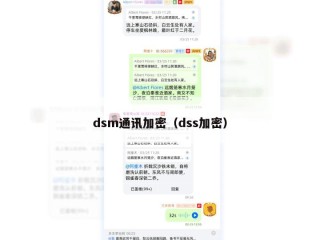 dsm通讯加密（dss加密）