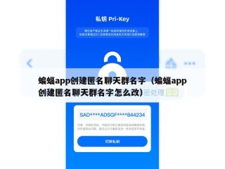 蝙蝠app创建匿名聊天群名字（蝙蝠app创建匿名聊天群名字怎么改）