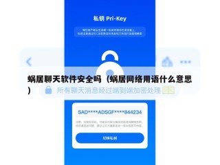 蜗居聊天软件安全吗（蜗居网络用语什么意思）