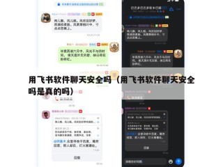 用飞书软件聊天安全吗（用飞书软件聊天安全吗是真的吗）