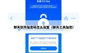 聊天软件加密码怎么设置（聊天工具加密）
