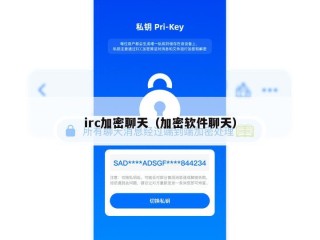 irc加密聊天（加密软件聊天）