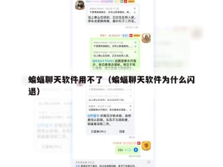 蝙蝠聊天软件用不了（蝙蝠聊天软件为什么闪退）