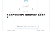 微核聊天软件安全吗（微核聊天软件是中国的吗）