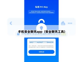 手机安全聊天app（安全聊天工具）
