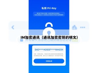IM加密通讯（通讯加密密钥的明文）