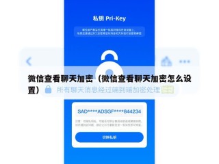 微信查看聊天加密（微信查看聊天加密怎么设置）