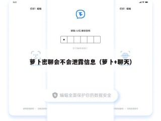 萝卜密聊会不会泄露信息（萝卜+聊天）