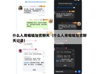 什么人用蝙蝠加密聊天（什么人用蝙蝠加密聊天记录）