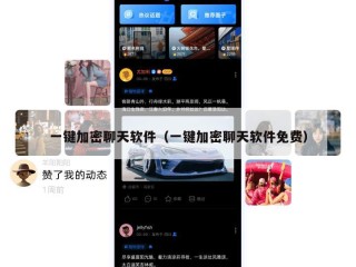 一键加密聊天软件（一键加密聊天软件免费）