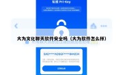 大为文化聊天软件安全吗（大为软件怎么样）