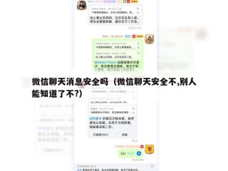微信聊天消息安全吗（微信聊天安全不,别人能知道了不?）