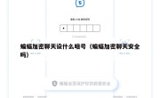 蝙蝠加密聊天设什么暗号（蝙蝠加密聊天安全吗）