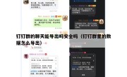 钉钉群的聊天能导出吗安全吗（钉钉群里的数据怎么导出）