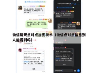 微信聊天点对点加密技术（微信点对点信息别人能看到吗）