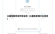 小魔鬼聊天软件安全吗（小魔鬼表情什么意思）
