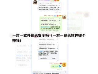一对一软件聊天安全吗（一对一聊天软件哪个赚钱）