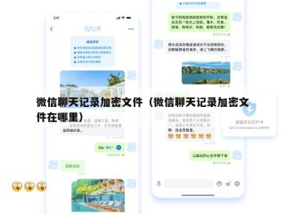 微信聊天记录加密文件（微信聊天记录加密文件在哪里）