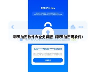 聊天加密软件大全免费版（聊天加密码软件）