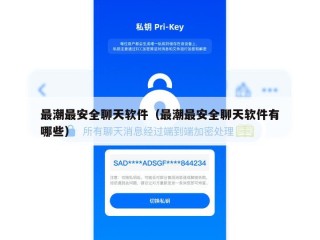 最潮最安全聊天软件（最潮最安全聊天软件有哪些）