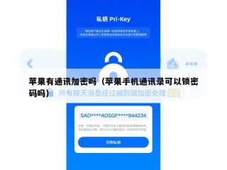 苹果有通讯加密吗（苹果手机通讯录可以锁密码吗）