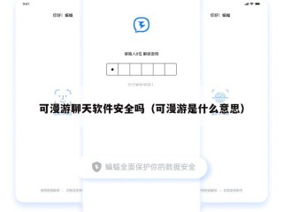 可漫游聊天软件安全吗（可漫游是什么意思）