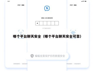 哪个平台聊天安全（哪个平台聊天安全可靠）