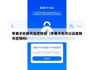 苹果手机聊天加密教程（苹果手机可以设置聊天密码吗）