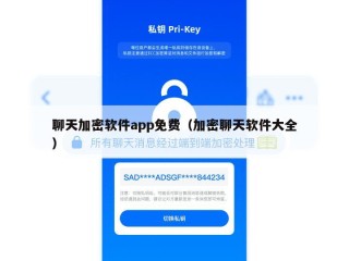 聊天加密软件app免费（加密聊天软件大全）
