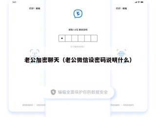 老公加密聊天（老公微信设密码说明什么）