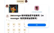 messenger端对端加密不能聊天（messenger 如何使用加密聊天）