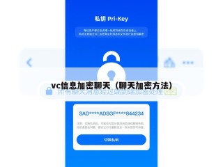 vc信息加密聊天（聊天加密方法）