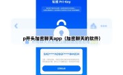 p开头加密聊天app（加密聊天的软件）
