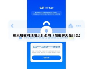 聊天加密对话暗示什么呢（加密聊天是什么）