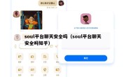 soul平台聊天安全吗（soul平台聊天安全吗知乎）