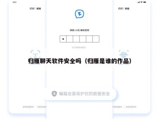 归雁聊天软件安全吗（归雁是谁的作品）