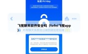 飞视聊天软件安全吗（tvfei飞视app）