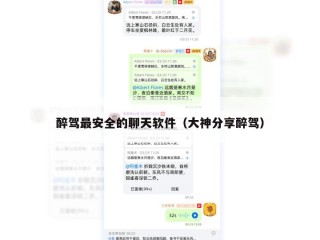 醉驾最安全的聊天软件（大神分享醉驾）