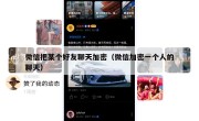 微信把某个好友聊天加密（微信加密一个人的聊天）