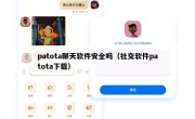 patota聊天软件安全吗（社交软件patota下载）