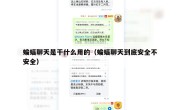 蝙蝠聊天是干什么用的（蝙蝠聊天到底安全不安全）