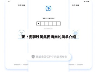 萝卜密聊胜英集团海南的简单介绍