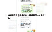 蝙蝠聊天软件网络地址（蝙蝠聊天app是什么）