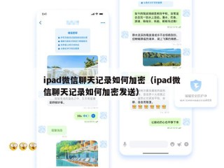 ipad微信聊天记录如何加密（ipad微信聊天记录如何加密发送）