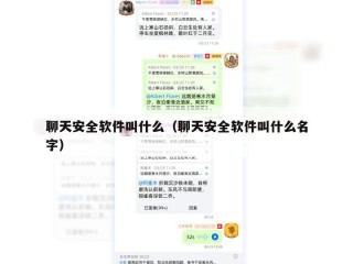 聊天安全软件叫什么（聊天安全软件叫什么名字）