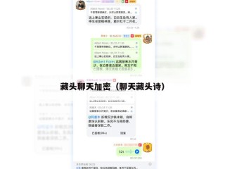 藏头聊天加密（聊天藏头诗）