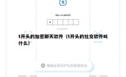 t开头的加密聊天软件（t开头的社交软件叫什么）