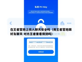 在王者营地上找人聊天安全吗（用王者营地跟好友聊天 对方王者里看得到吗）