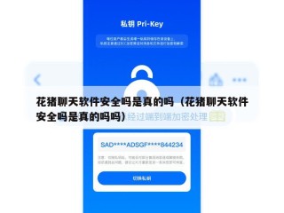 花猪聊天软件安全吗是真的吗（花猪聊天软件安全吗是真的吗吗）