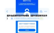 国外加密聊天软件有哪些（国外保密聊天软件）